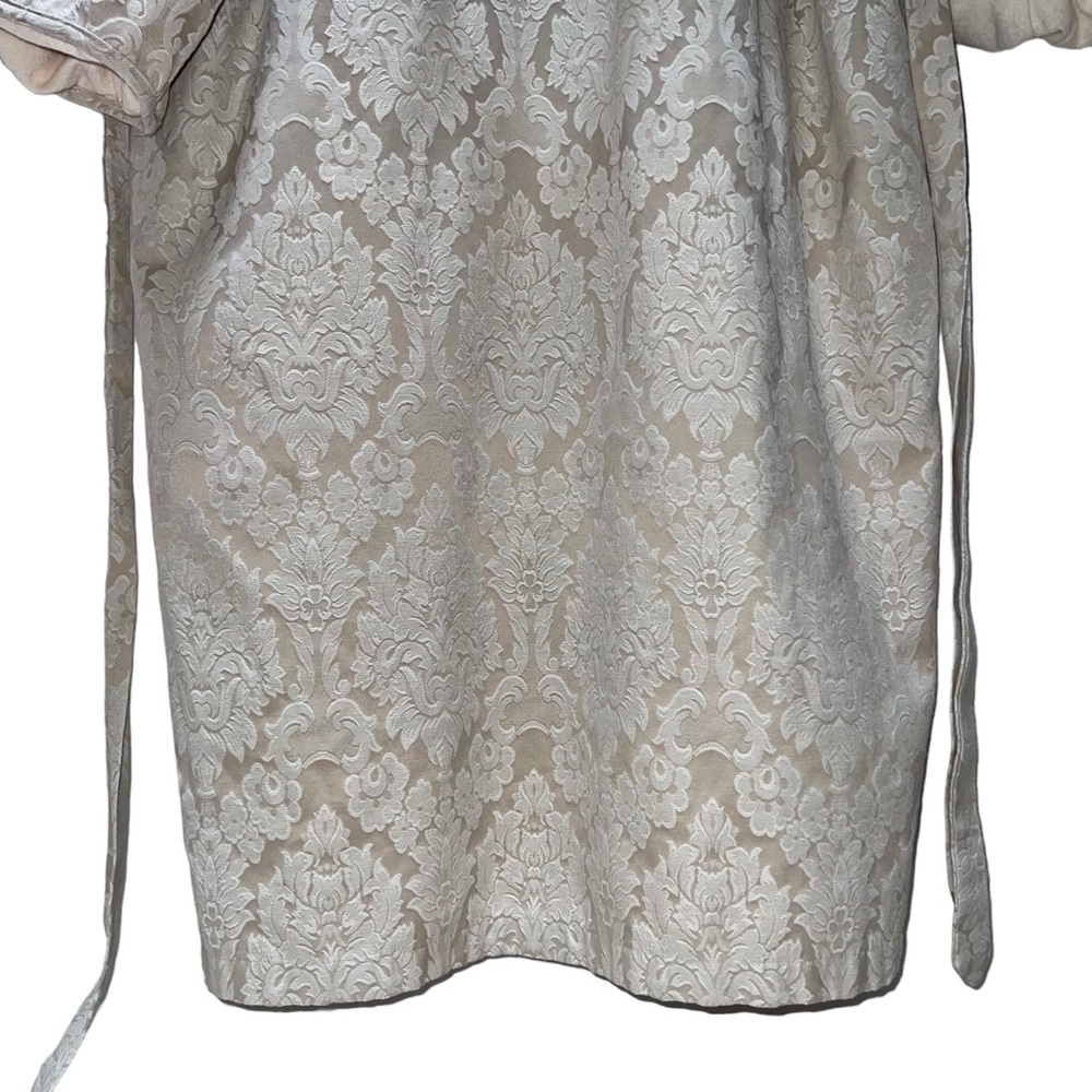 Victoria’s Secret VTG 90s Gold Label Cream Terry Cloth Floral Brocade Robe - Picture 10 of 16